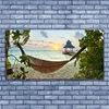 Glasbilder 140x70 Wandbild Druck auf Glas Strand Hängematte Produktbild-Vorschau 2