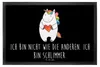 Mr. & Mrs. Panda fußmatte Einhorn Herz 60 x 90 cm - Schwarz Produktbild-Vorschau 1