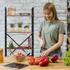 Relaxdays Půlkruhová police s 5 policemi, industriální Náhled obrázku produktu 5