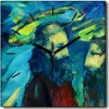 Coloray Uhr auf Leinwand 30x30 cm Wand Uhr Dekoration Produktbild-Vorschau 1
