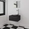 A modern bathroom vanity set with a sink and faucet. Produktbild-Vorschau