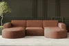 A U-shaped sofa in a modern living room setting.