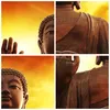 Wanduhr - Rund - Glasuhr - Buddha Stein Sonnenuntergang - Produktbild-Vorschau 8
