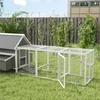 PawHut Hühnerstall 283x133,5x112 cm Hühnerhaus für 7-10 Produktbild-Vorschau 9