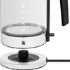 A close-up view of a glass electric kettle and its power base. Náhled obrázku produktu