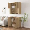 vidaXL Highboard Sonoma Dubové dřevo Materiál Náhled obrázku produktu 5