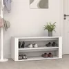 vidaXL Étagère à chaussures blanche 100x35x45 cm Bois Voir les images du produit 2