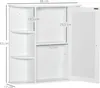 HOMCOM Armadietto a specchio, scaffale da bagno, mobile da Anteprima dell’immagine prodotto 12