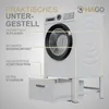 HAGO24 Waschmaschinenuntergestell 63x54x31,5cm Weiß Stahl Produktbild-Vorschau 5