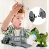 Malplay Geländewagen JEEP mit Anhänger und Dinosaurier Dino Produktbild-Vorschau 7