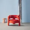 sweeek - Dreibeiniger Sessel mit Samtbezug - Orange Produktbild-Vorschau 2