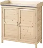 Outsunny Gartenschrank Holz Geräteschrank Schrank mit 2 Produktbild-Vorschau 1