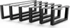 A set of five black metal table legs arranged diagonally on a white background. Produktbild-Vorschau