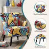 Ohrensessel Bunt, Vintage Sessel Wohnzimmer mit Holzbeinen Produktbild-Vorschau 6