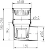 Dvorový odtok Nerezový rošt150x150mm Balkónový odtok Náhľad obrázku produktu 8