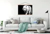 MuchoWow® Textilposter Wolf - Tier - Schwarz - Weiß 120x80 Produktbild-Vorschau 3