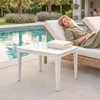 Outsunny Beistelltisch 70 x 53cm wetterfest Gartentisch aus Produktbild-Vorschau 9