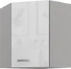 Eckhängeschrank 60x60 Bianca Weiß Hochglanz + Grau Produktbild-Vorschau 1