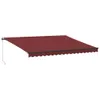 vidaXL Markise Manuell mit LED Weinrot 450x350 cm Produktbild-Vorschau 1