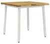 Möbel 60 x 55 x 75 cm Massivholz Akazie Weiß Rechtwinklig - Produktbild-Vorschau 2