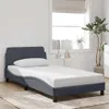 vidaXL Struttura letto "Dover" grigio scuro 100x200 cm in Anteprima dell’immagine prodotto 2