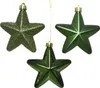 Christbaumschmuck STERN - Weihnachtsbaumschmuck - bruchfest - H: 7,5cm - grün - 6er Set Produktbild-Vorschau