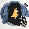 Mr. & Mrs. Panda Größe M T-Shirt Fuchs Blumen - Schwarz - Produktbild-Vorschau 2