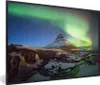 MuchoWow® Gerahmtes Poster Polarlicht über dem Berg Produktbild-Vorschau 1