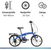 Zündapp ZF20 Speed Folder 20 Zoll Klapprad Faltrad Stadtrad Produktbild-Vorschau 3