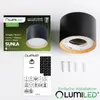 LUMILED Aufbauspot GX53 Fassung Schwarz Holz Akzent Feste Produktbild-Vorschau 8
