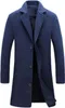 Herren Mantel Wolle Lang Slim Fit Wintermantel Business Produktbild-Vorschau 1