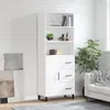 vidaXL Highboard Weiß 69,5x34x180 cm Holzwerkstoff Produktbild-Vorschau 1