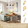 ZMH Hanglamp eettafel 3-lichts zwart kristal E27 fitting Productafbeelding-voorbeeld 3