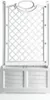 A white planter with a trellis. Náhľad obrázku produktu