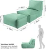 mokebo® Sitzsack mit Hocker für Kinder & Erwachsene 'Der Produktbild-Vorschau 6