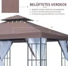 Outsunny Pavillon Gartenpavillon Partyzelt Gartenzelt Produktbild-Vorschau 4
