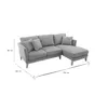 Miliboo - Ecksofa rechts skandinavisch Hellgrau OSLO Produktbild-Vorschau 7