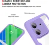 Close-up shots of a phone case, highlighting its screen and camera protection features. Produktbild-Vorschau