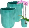 KOTARBAU® 2 pcs. pot de fleurs couleur turquoise intérieur Voir les images du produit 1