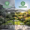 Garten-Sonnenschirm MILIN LED Beleuchtung Hellgrau 12,7 kg Produktbild-Vorschau 5