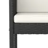 vidaXL Barová stolička 4 ks s vankúšom Black Poly Rattan Náhľad obrázku produktu 6