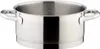 A stainless steel pot with handles, shown from the side against a white background. Náhled obrázku produktu