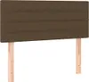 vidaXL Čelo postele tmavě hnědé 100x5x78/88 cm Látka Náhled obrázku produktu 1