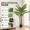HOMCOM Künstliche Palme 150cm Kunstpalme mit 16 Palmenwedel Produktbild-Vorschau 4
