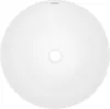 A top-down view of a white ceramic sink with a drain hole in the center. Náhled obrázku produktu