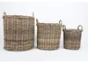 BURI 3er Set Weidenkörbe rund aus Holz Blumentopf Tragekorb Produktbild-Vorschau 1