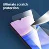 A close-up shot of a smartphone screen protector being tested against a knife. Produktbild-Vorschau