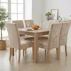 Universal-Velours-Stuhlbezüge, 6er-Set, beige – goldfarben Produktbild-Vorschau 4