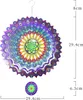 INF 3D rotující mandala větrná zvonkohra - modrofialová Náhled obrázku produktu 2