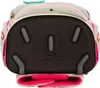 The bottom of a child's backpack is shown, with its protective feet and a textured base. Produktbild-Vorschau